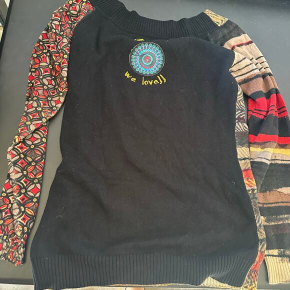 Desigual Sweater Women's Multicolor Long Sleeve - Picture 4 of 5